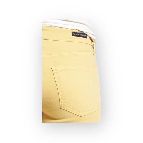 new Posh Citizens of Humanity ★ Cropped Stretch Jeans ★ Butter Yellow ★ 24 00 - Picture 6 of 16